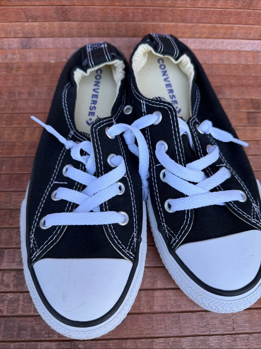 Converse Kids Black and White Low-Top Sneaker. Never worn
